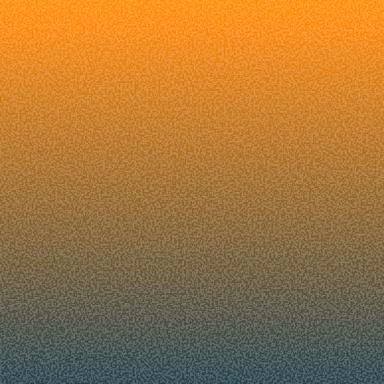 Gradient background transitioning from bright orange at the top to dark teal at the bottom with a subtle textured pattern.