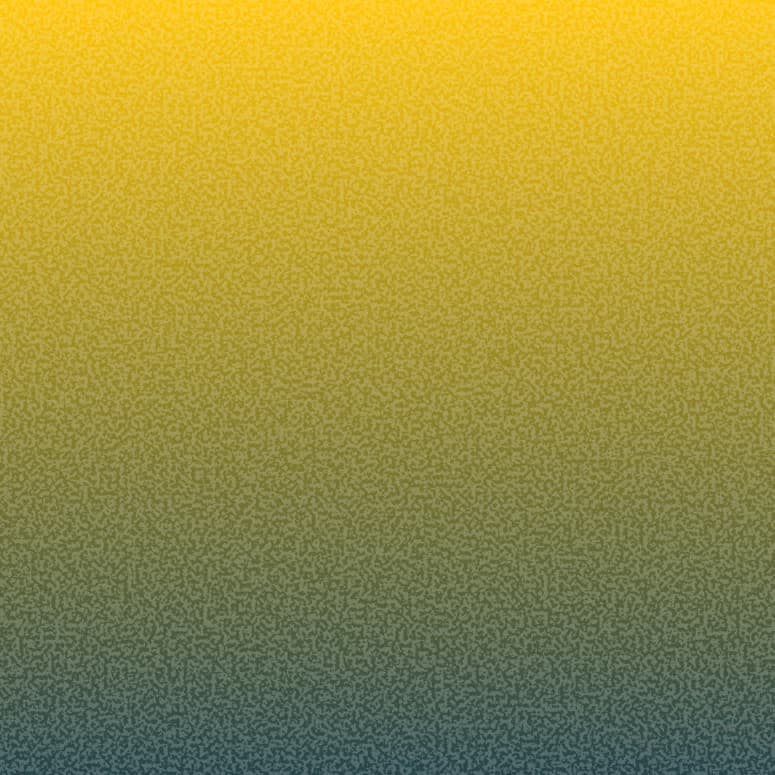 Grainy texture background transitioning from yellow at the top to dark blue at the bottom.